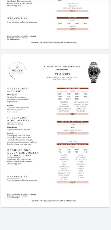 prezzi revisione rolex|rolex service rate.